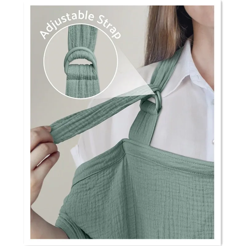 Custom Soft Breathable Multi-use Adjustable Privacy Muslin Cotton Nursing Cover for Breastfeeding Aprons