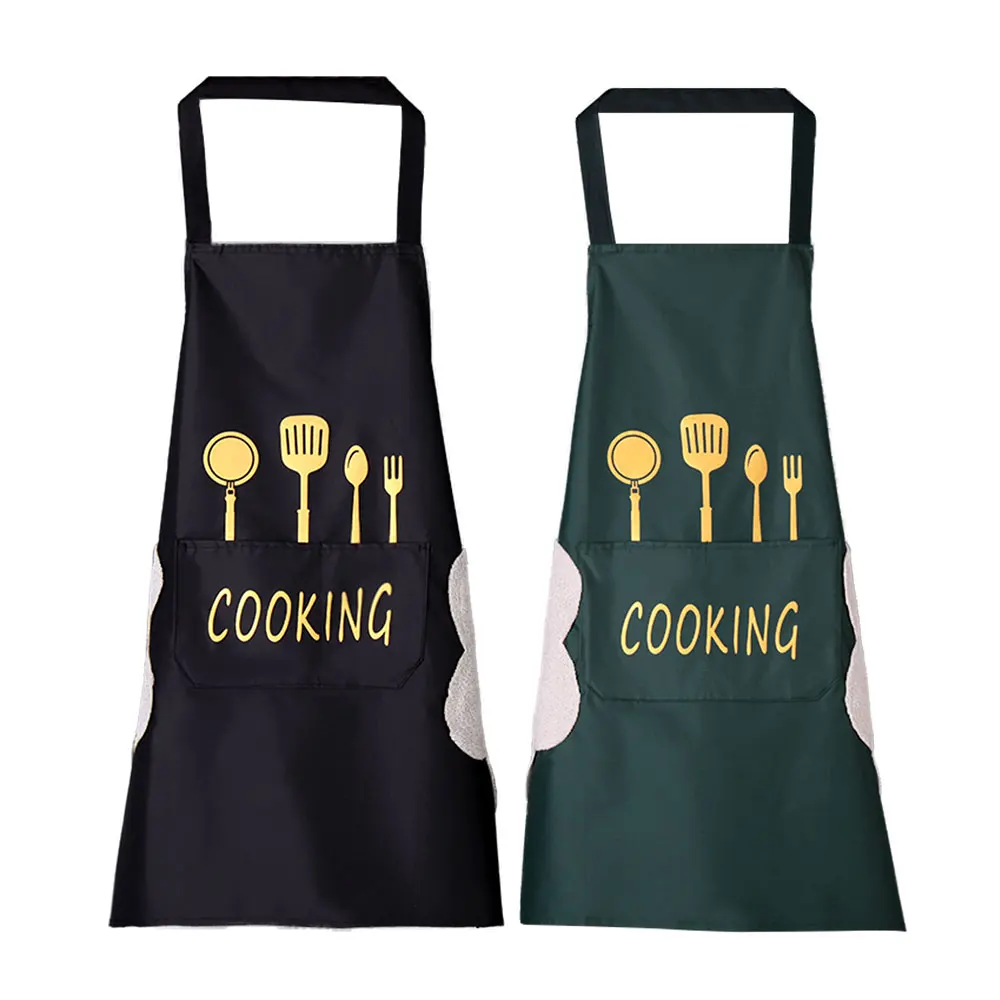 Wholesale Custom Logo Waterproof dishwasher apron Polyester 100% Organic Cotton Canvas Cleaning Cooking Chef Aprons Kitchen