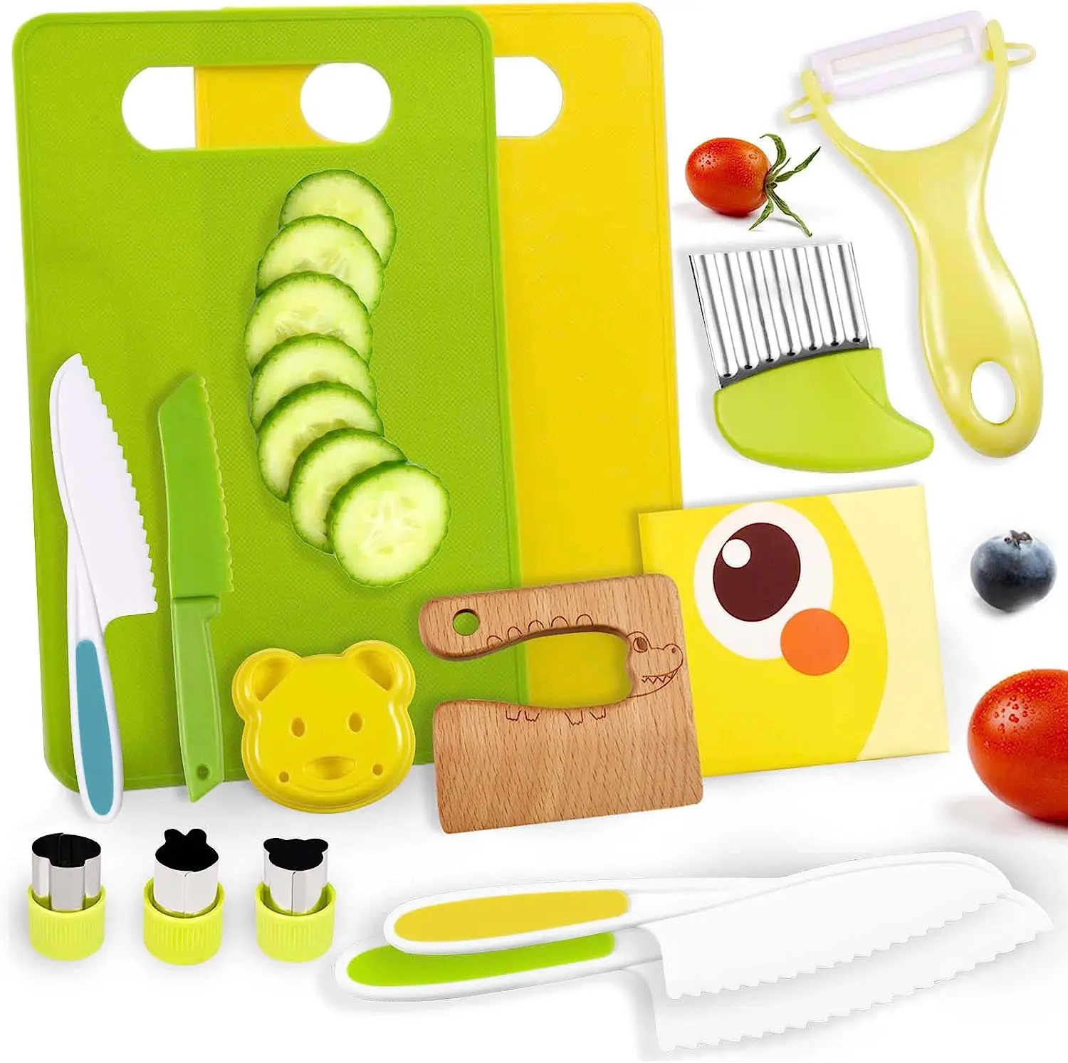 Customizable real mini kitchen Kids cooking Baking tool Gift Play Set 14 Pcs for kids