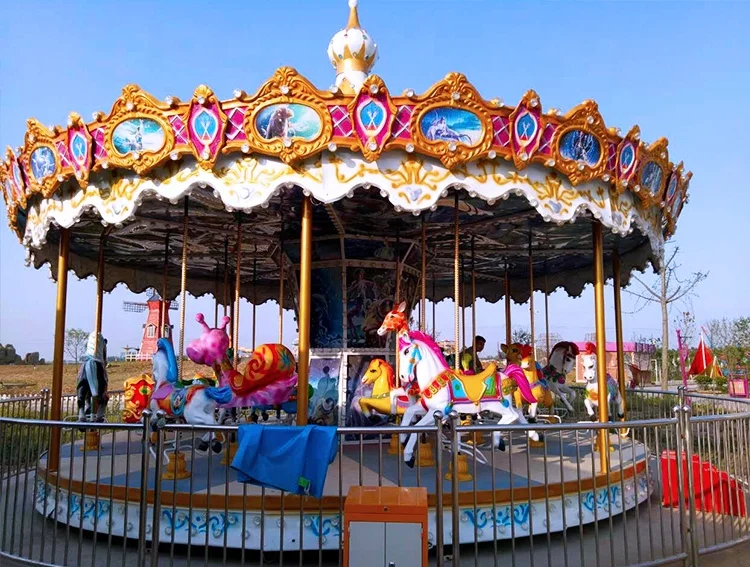 Hot sale carousel horse ride amusement used playground merry go round for sale