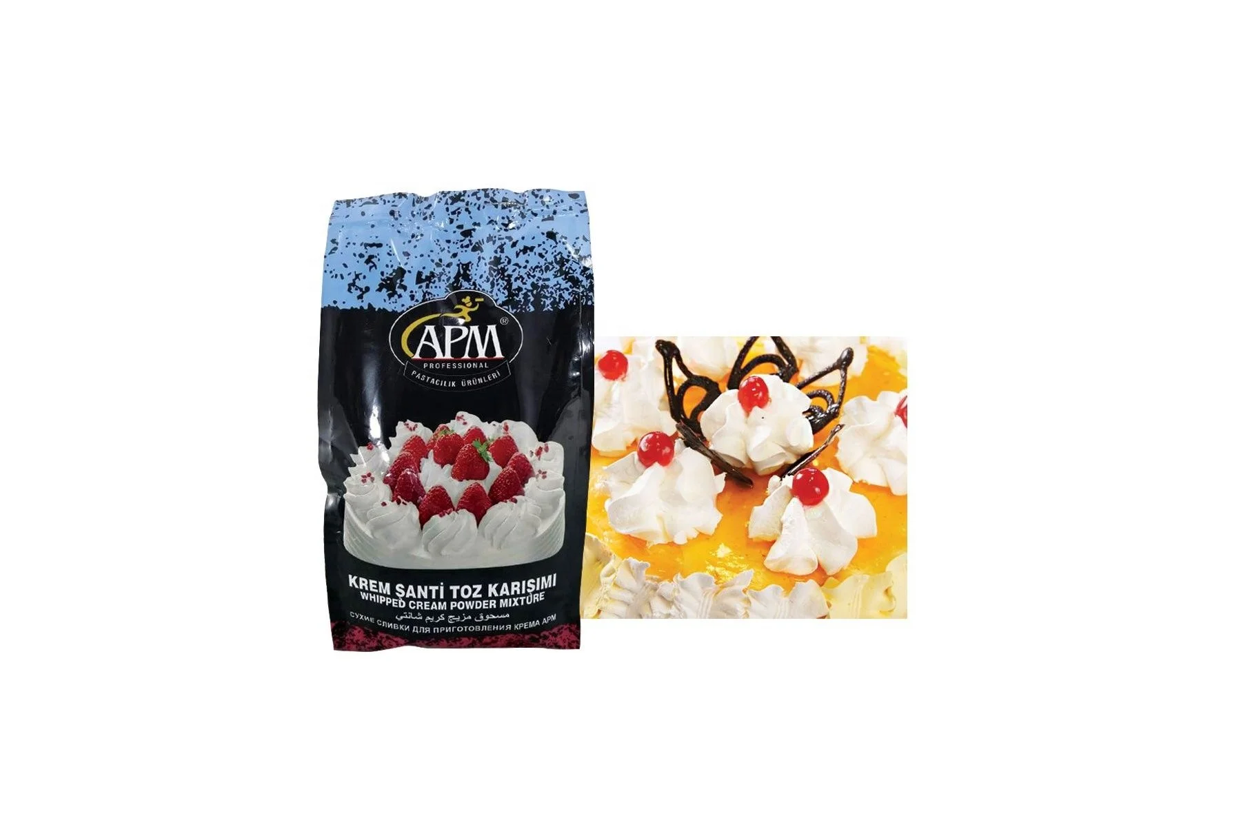 APM Whipping, Whipped Topping Cream (Chantilly Cream) Powder In Small Bags For Pastry Industry And Sector