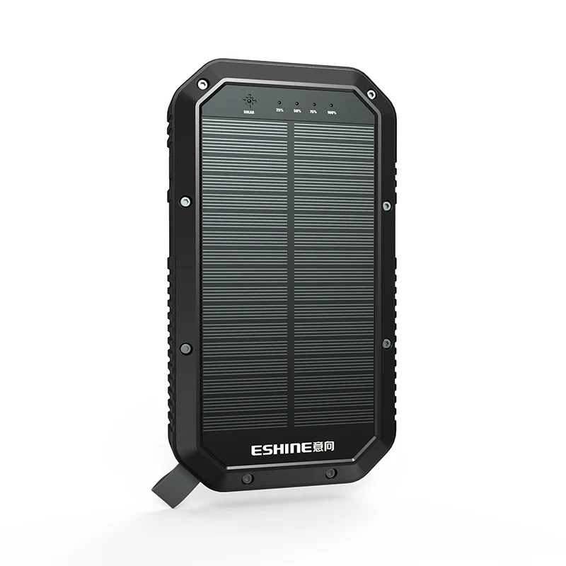 Wireless solar mobile 20000 mAh power bank with ipx5