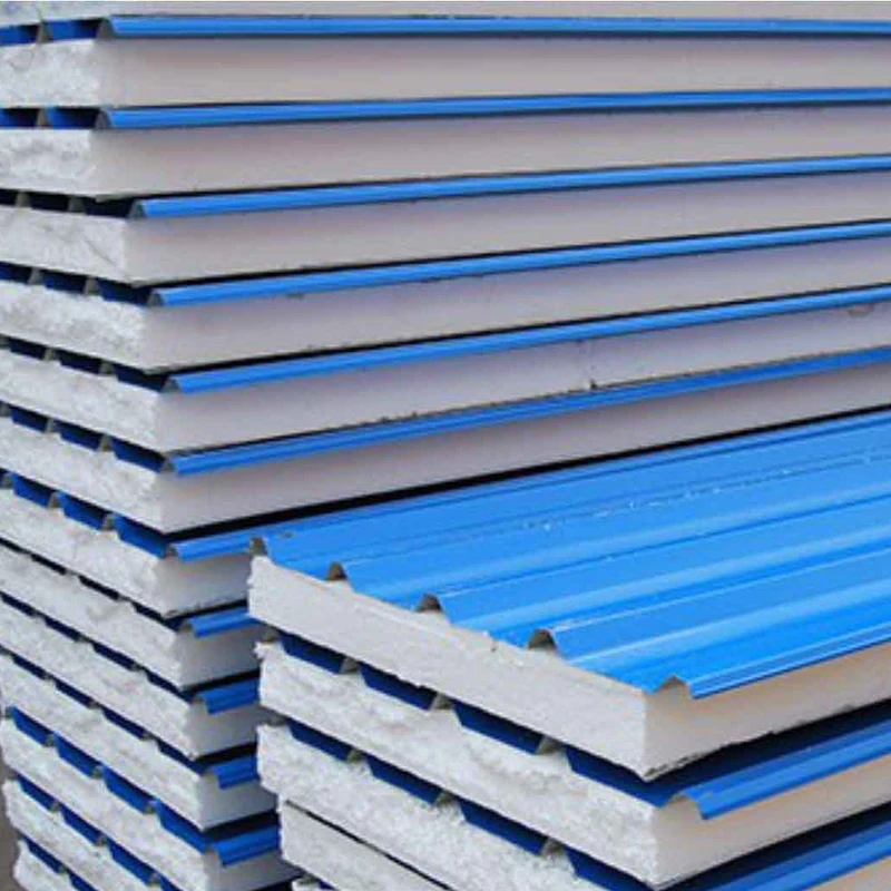 Prepainted JIS Hot-Rolled Steel Sheets 30mm 15mm Galvanized Fireproof Foam Sandwich Panel Roof Stone Rock Wool Welding Q195