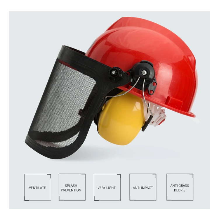 Gardening guard mowing face guard iron wire anti-dust sawdust chain saw garden iron mesh protective equipment shield