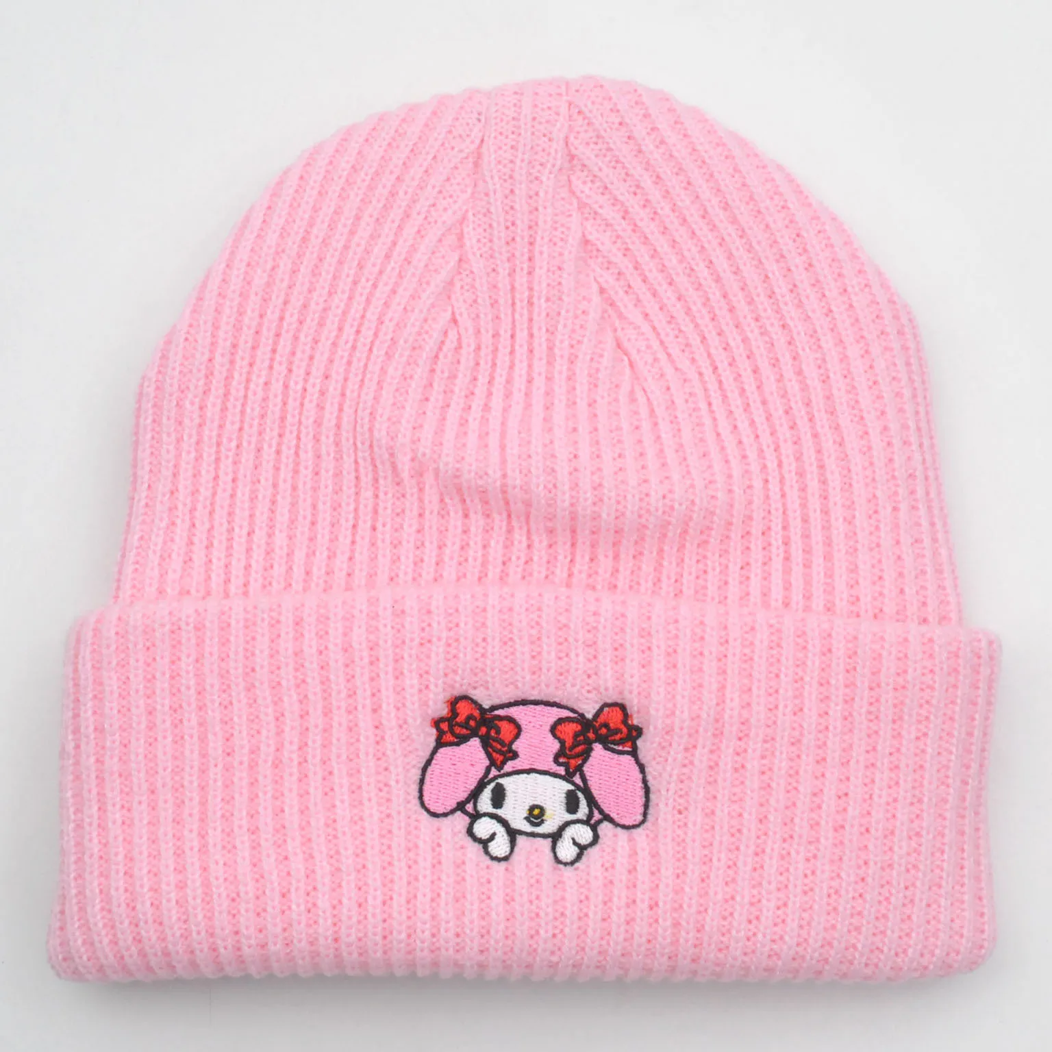 Korean Cute Kitten Embroidered Ladies Wool Warm Fashion Joker Knitted Hat In Autumn And Winter