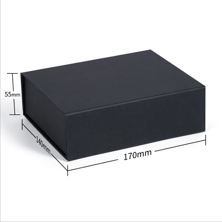 Eco friendly Logo designer Cardboard Packaging Magnetic Closure custom Black shoe Foldable magnetic Paper Gift Box with logo