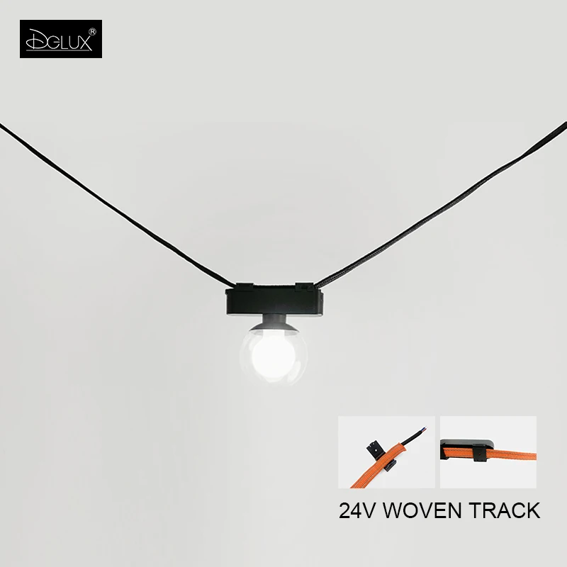 DGLUX 24v Ultra-Thin Linear Track With Multiple Lighting Styles Woven Track Accessories Can Be Used For Woven Track Light