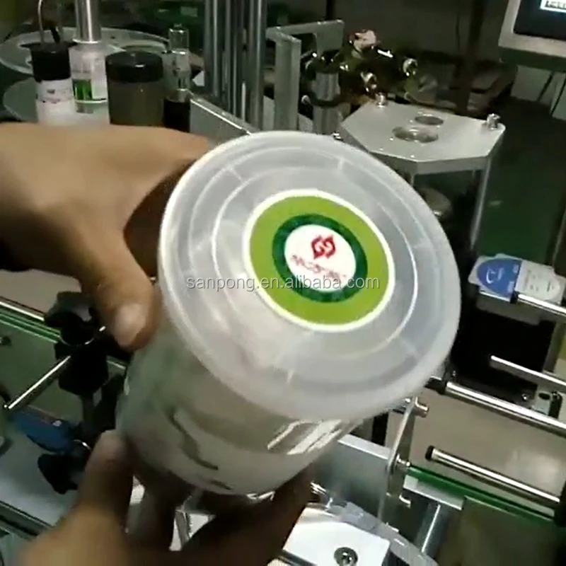 food manufacturer labeling machine for custom label waterproof self adhesive logo sticker plastic bottle