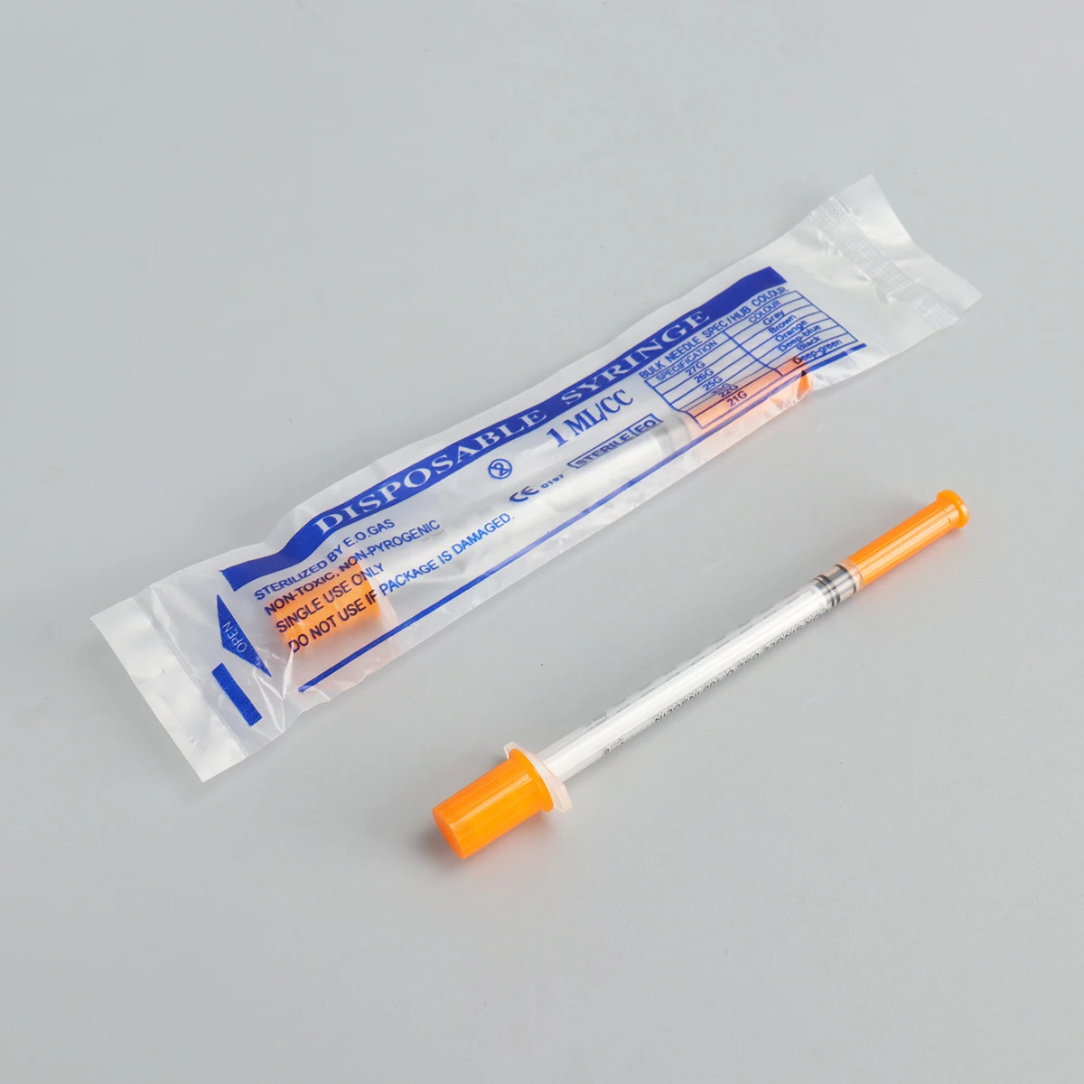 Wholesale Price Orange Disposable Insulin Syringe with Ultra Fine Needle u100  U40