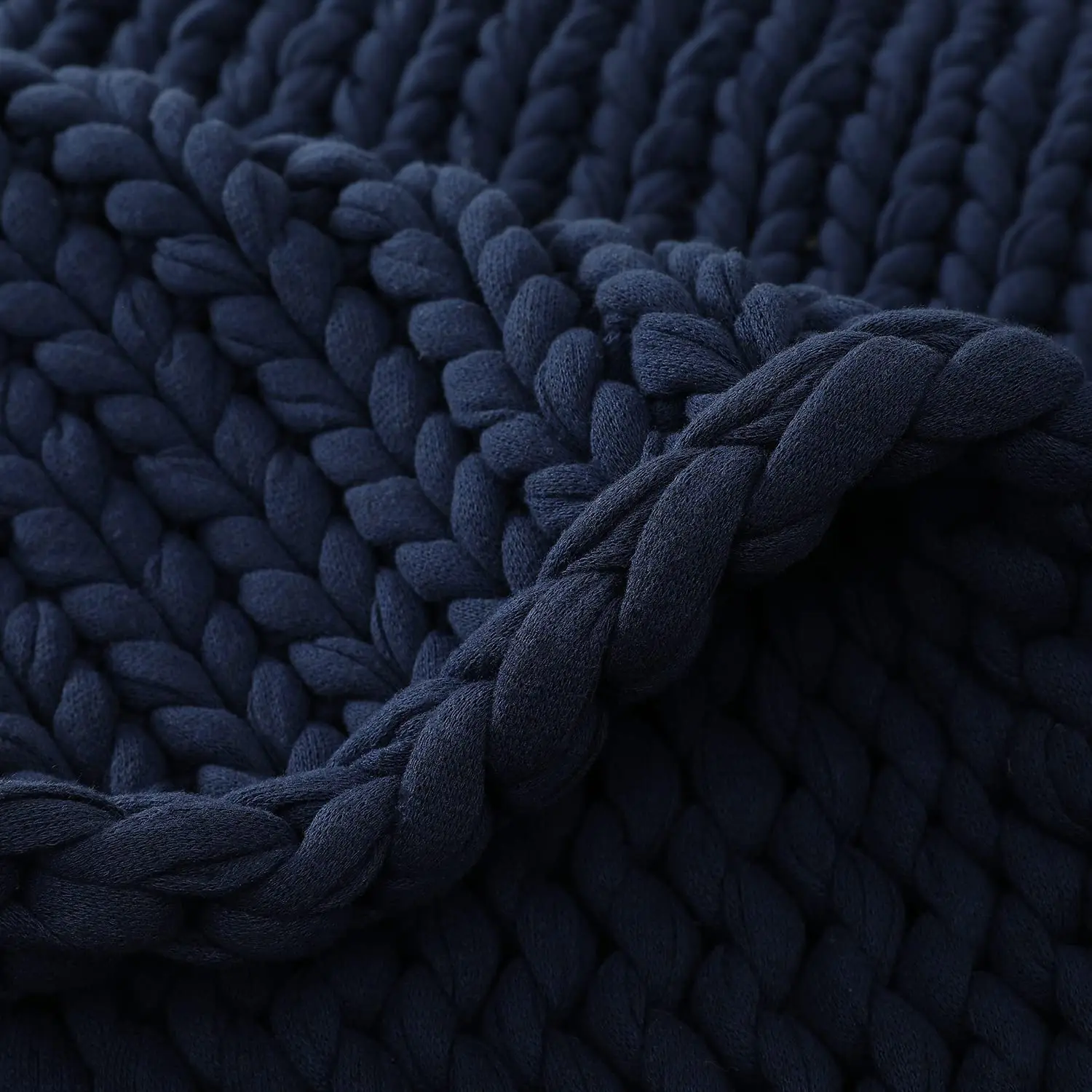 Cotton Tube Yarn Hand Knitting Super Giant Seamless Knitted Weighted Blanket