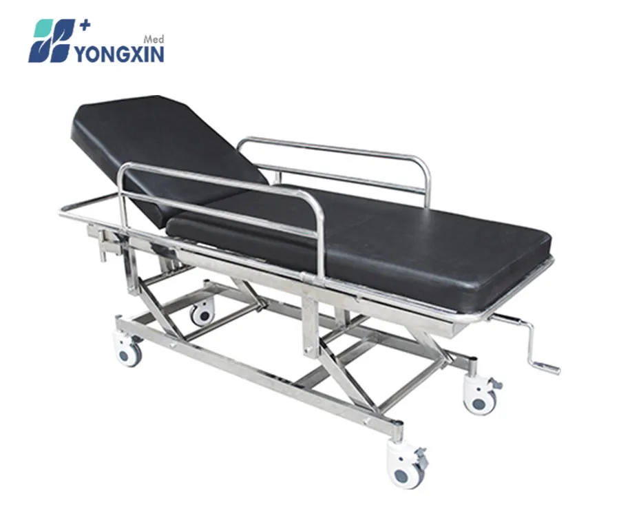 Factory Order YX-4 CE ISO Hospital Trolley Patient Trolley Steel stretcher trolley
