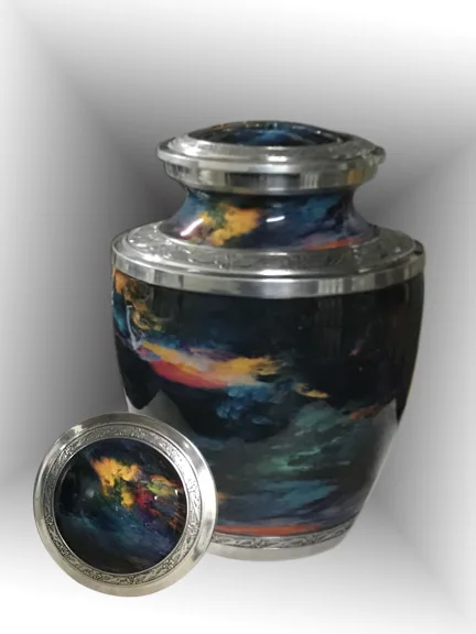 Готовая наклейка с изображением морского дна ручной резкой и эмалированной кремацией/урной