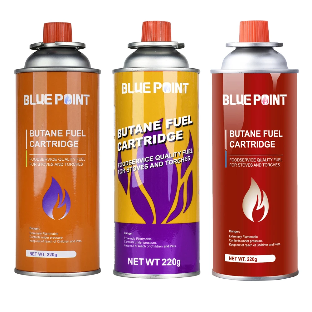 Wholesale China supplier pure Butane Gas Cartridges Portable Gas mini Camping gas