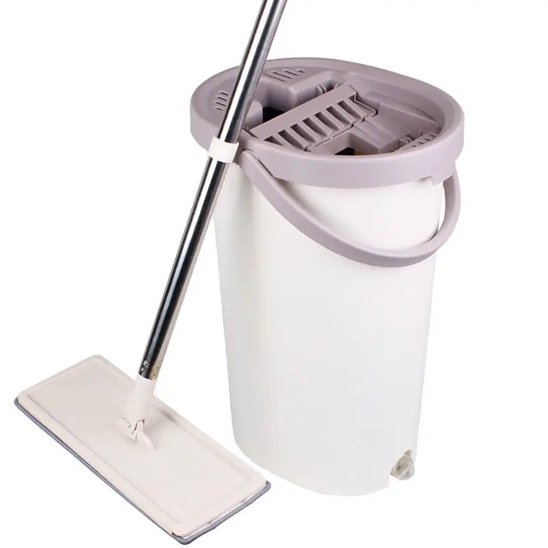 Hand Free New Design Self Wash And Dry Squeeze Floor Cleaning Flat Mop And Bucket Set