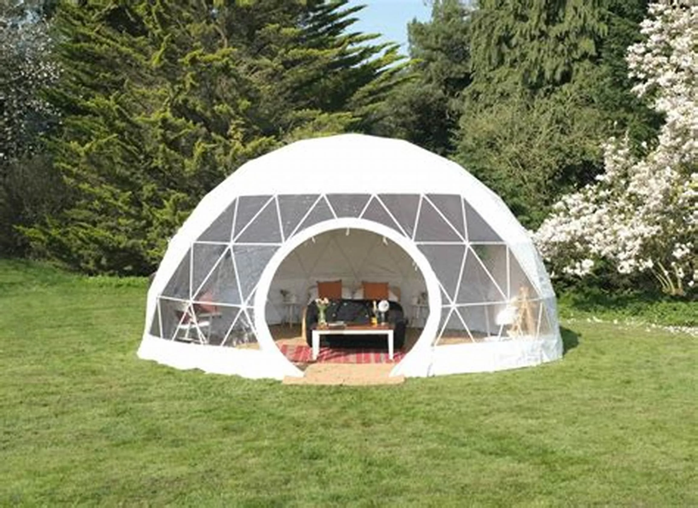 Waterproof Clear PVC Glamping Resort Geodesic Dome House Big Party Wedding Exhibition Canopy Outdoor Camping Events Tent