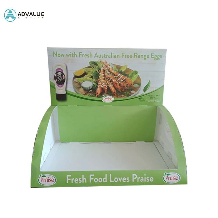 Retail Store Custom  Seasoning Cardboard Counter Display Stand OEM Toiletries Display Box  Phone AccessoriesPDQ for Promotion