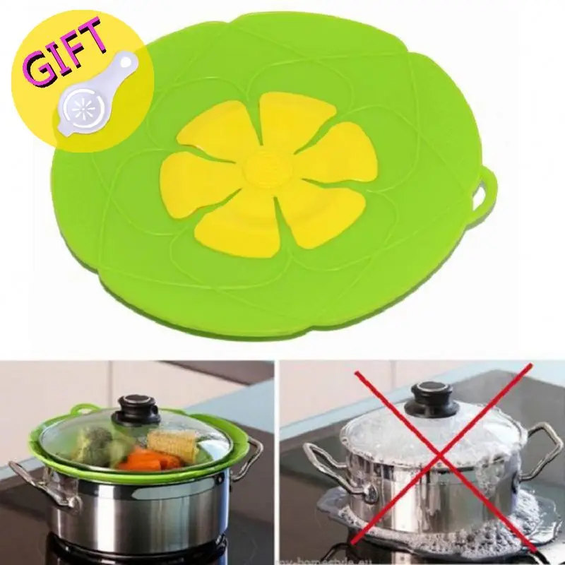 
Cooking Tools Flower Cookware Home Kitchen Silicone lid Spill Stopper Cover For Pot Pan Kitchen Accessories Accessories Gadgets 