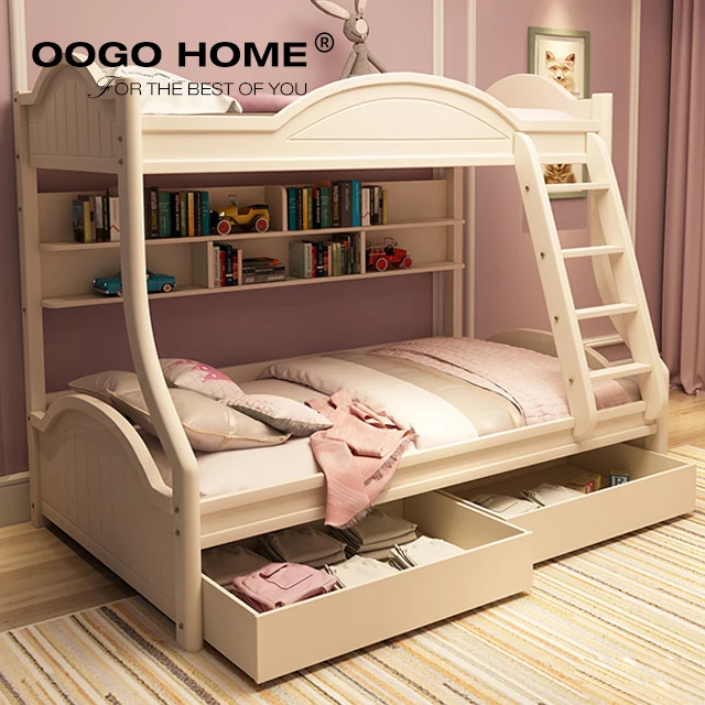 
Latest double bed designs children bed girls kids bed with storage 