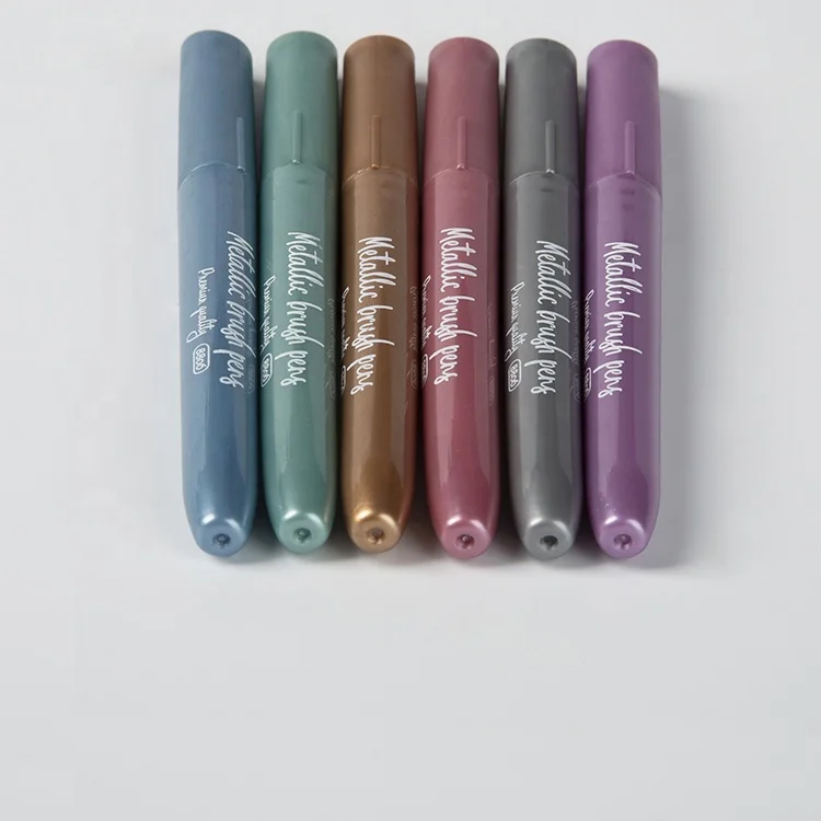 Manufacture multi-color wine Glass window metallic ink Washable marker pens for rock painting