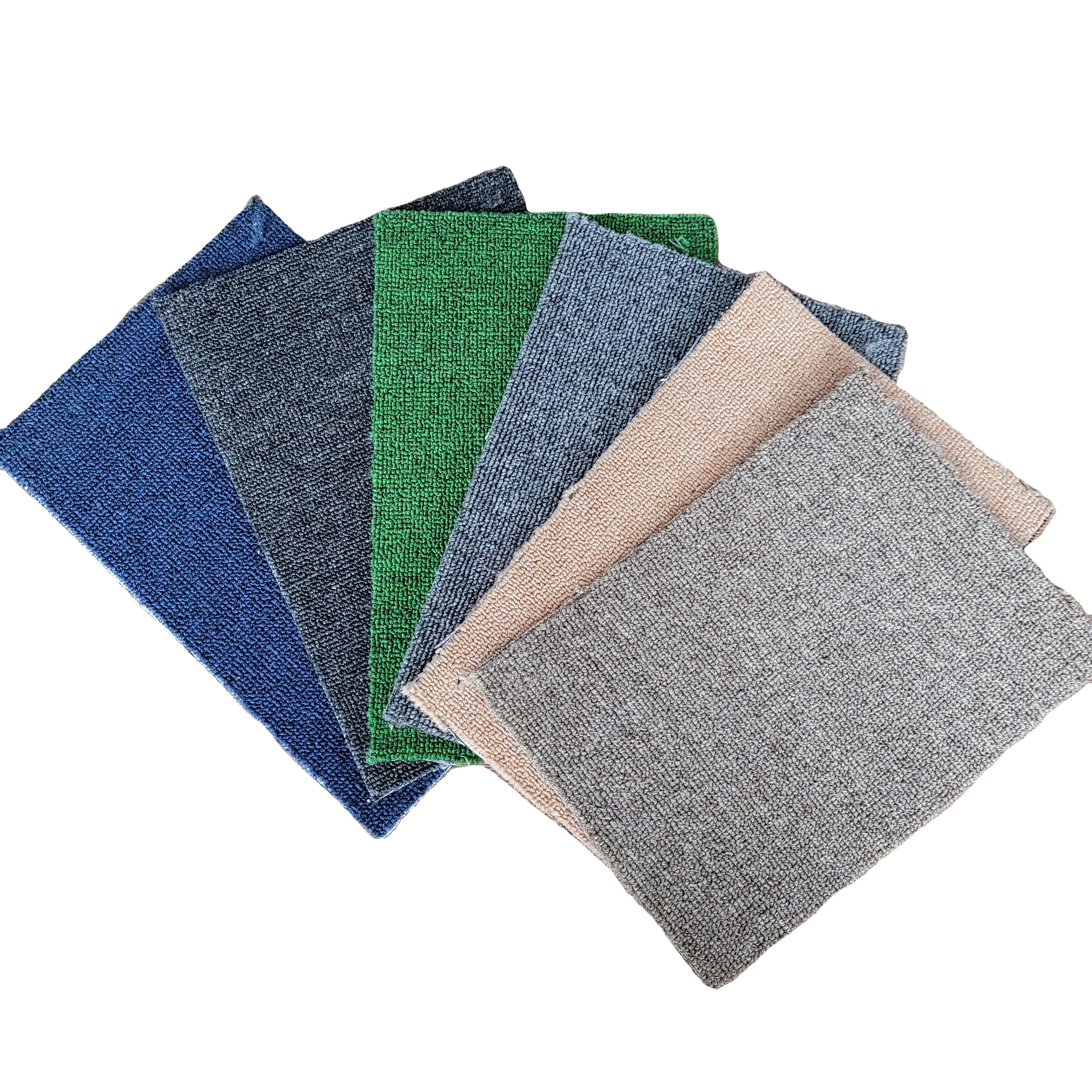 Популярный узор ковровая плитка с плоской петлей поглощение воды коммерческий модульный ковер