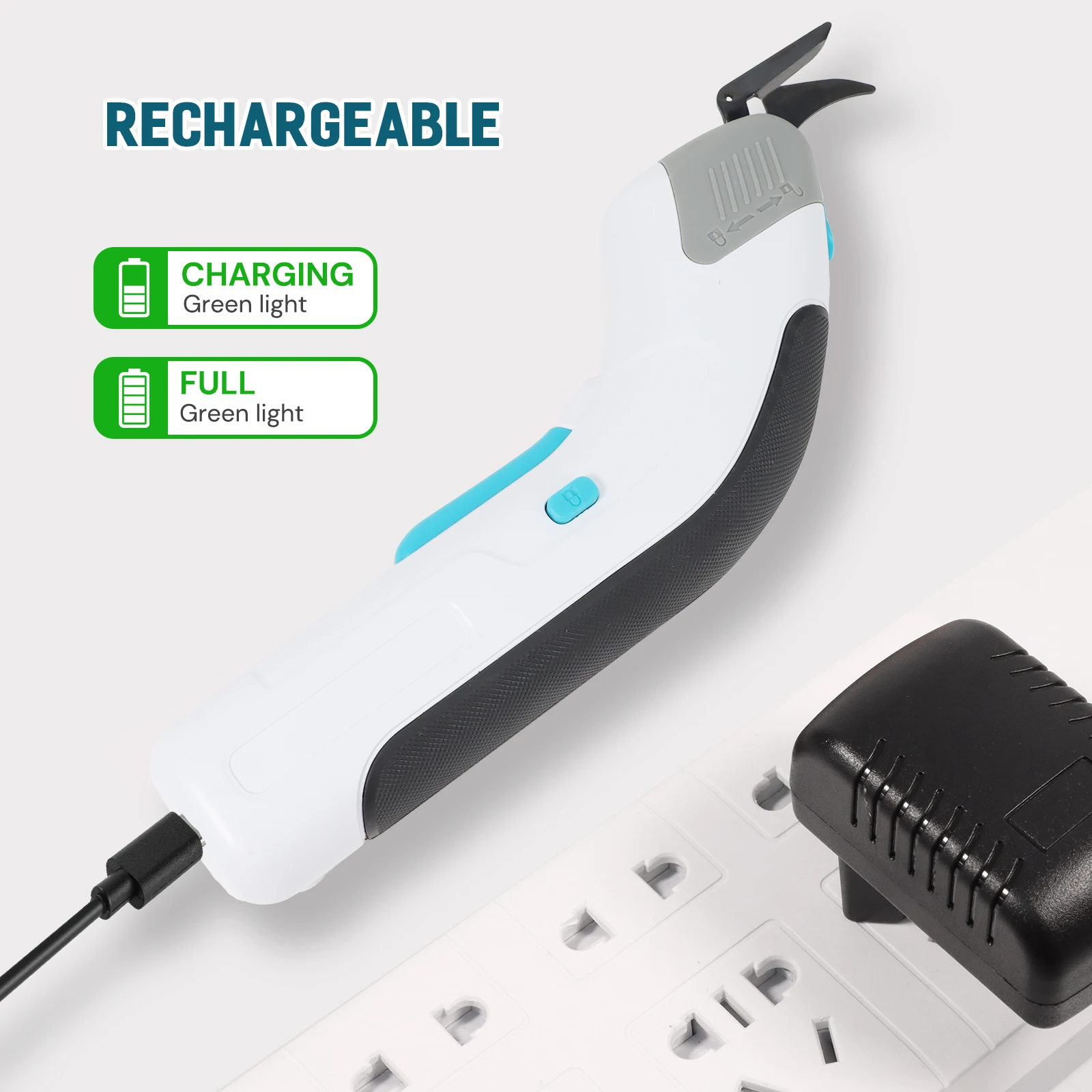 Multifunctional Electric Scissors Lithium Battery Cutter Portable Cordless Fabric Cutting Electric Textile Scissors