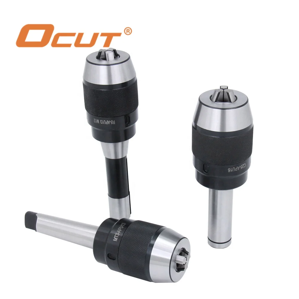 13mm 16mm Taper Fitting Drill Chuck C20 APU13 Integrated Keyless Drill Chucks with Straight Shank Keyless Drill Chuck