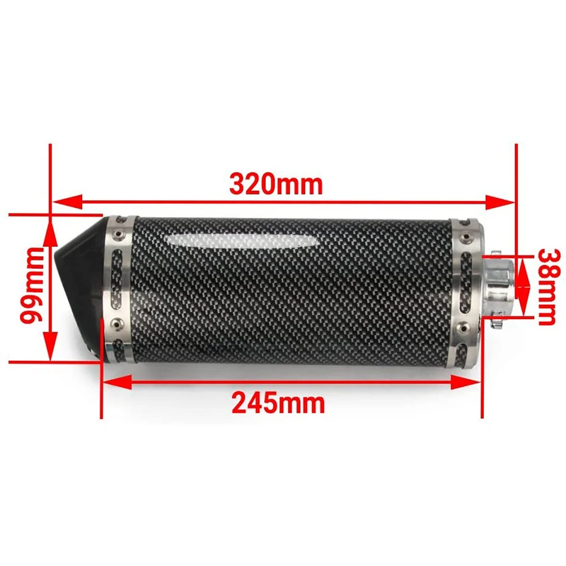 High Performance Car Exhaust Muffler Stainless Steel Pipe Mainly Used In Civic Exhaust Tip Customizable