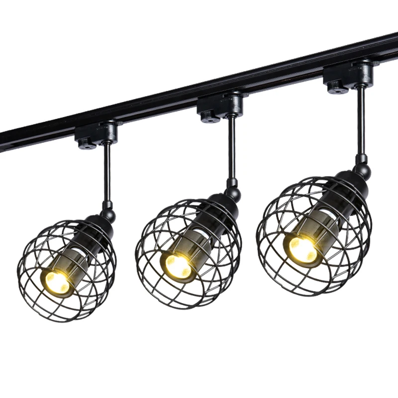 
Decorative 4 Light Spotlight Ceiling Track Light Fixtures Indoor Straight Matte Black Kitchen Track Lighting with Glass 