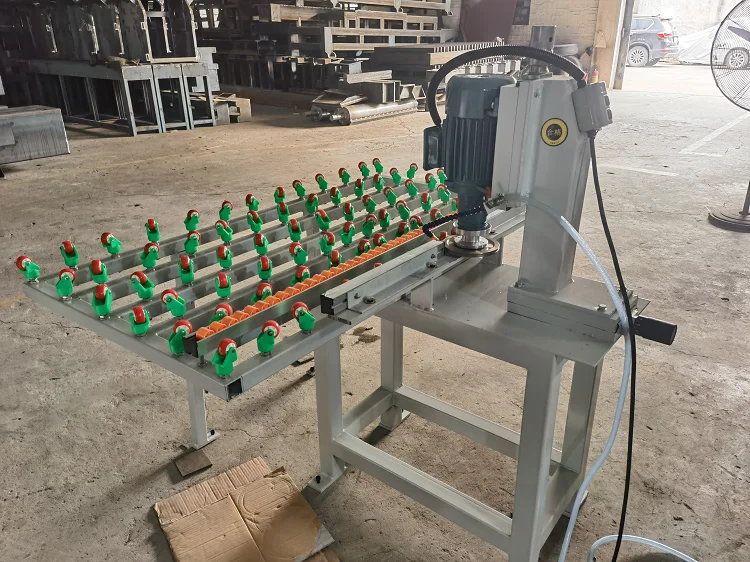 Horizontal glass edging machine Small single side glass linear edging machine glass film removal machine