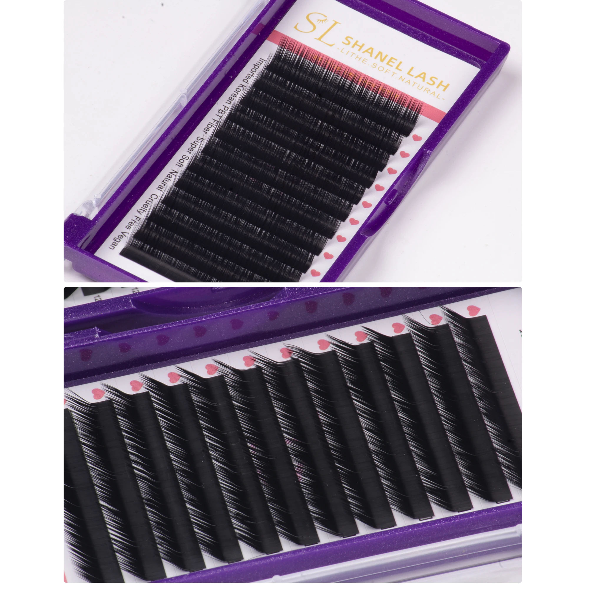 High Quality Individual Eyelash Extension Handmade L M Curl 0.07 Premium Mink Lashes Royal Mink Classic Volume Eyelash Extension