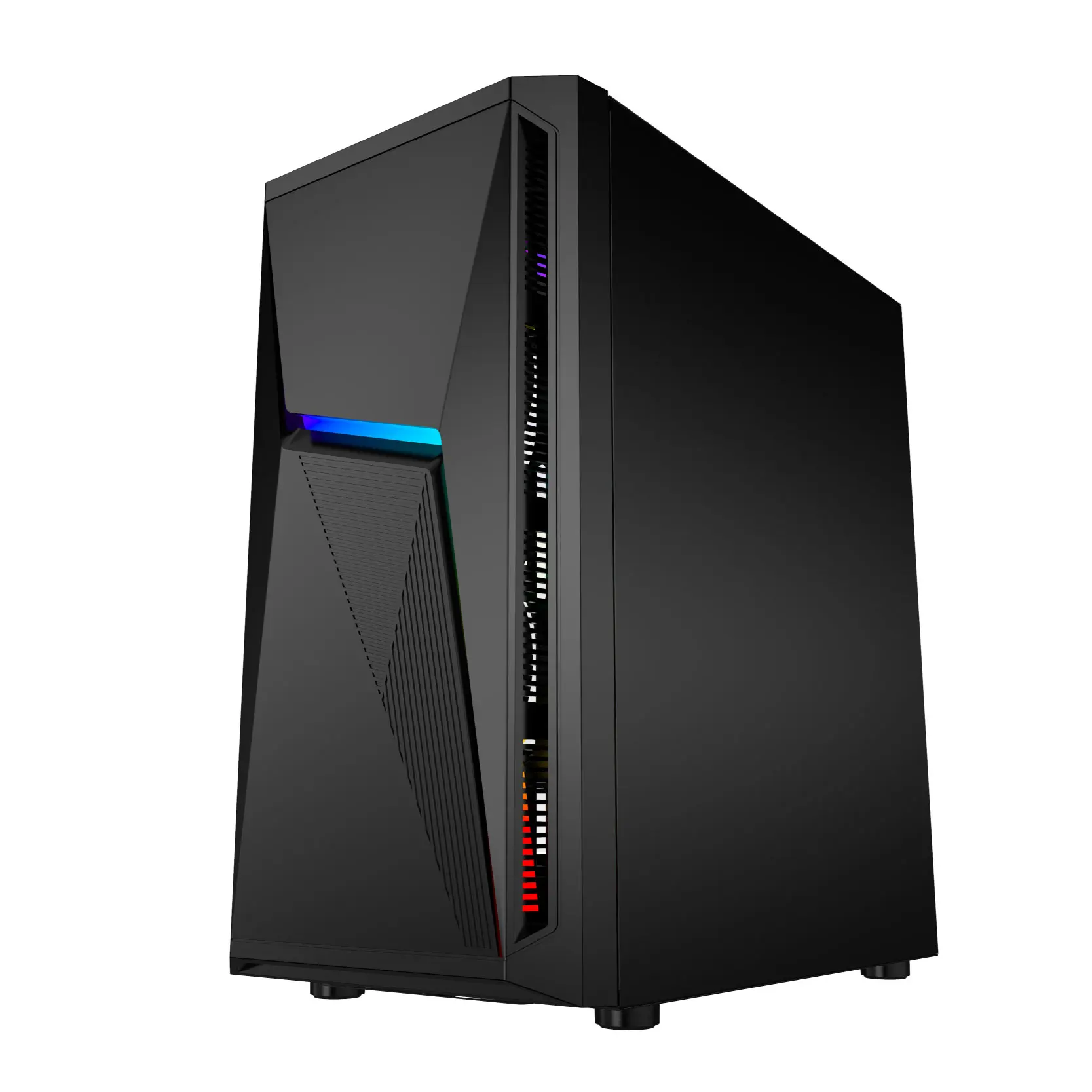 Оптовая продажа, MATX игровой чехол для ПК, usb, боковая панель из закаленного стекла, RGB-подсветка, игровой чехол для ПК