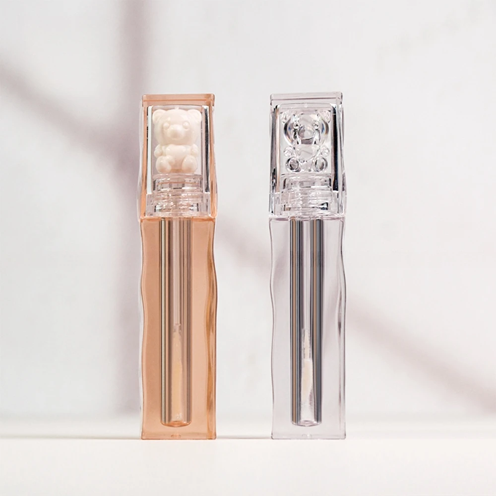 Empty Lipgloss Tube Low Moq Dual Double Sided Custom Lip Gloss Containers Tubes Square Lip Gloss Tube