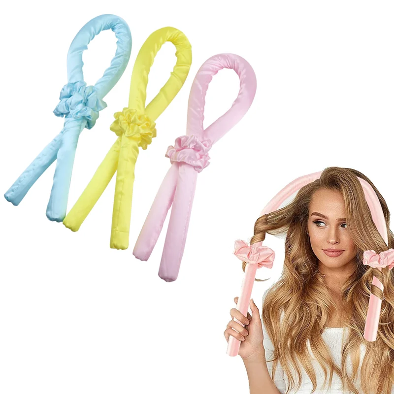 Heatless Curling Rod Headband Lazy Curler Silk Curling Ribbon Silk Curling Ribbon Heatless Hair Curling Ribbon Make Hair Curler