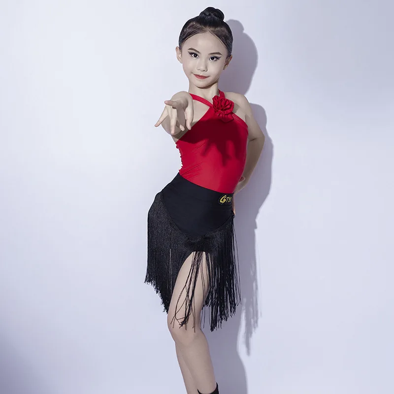 Girls Stretchy Dance Outfits Latin Salsa Ballroom Costumes