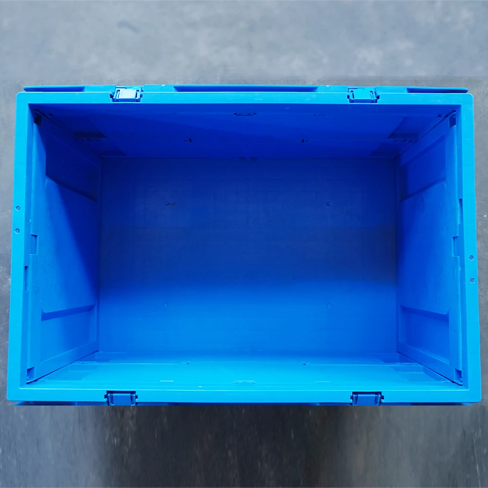 Longshenghe Factory Directly Sell Black Plastic Moving Collapsing Folding Crate