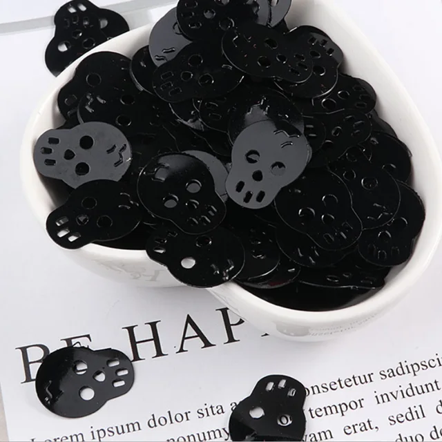 Jack Skellington Head Ghost glitter shape spider necromancer bat skull cat human skeleton Halloween sequins glitter shapes