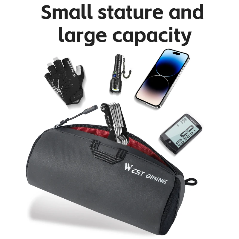 WEST BIKING New Handlebar Release And Easy To Install Cycling Bag For Mountain Road Bike Mtb Bike Rack Tube Bag