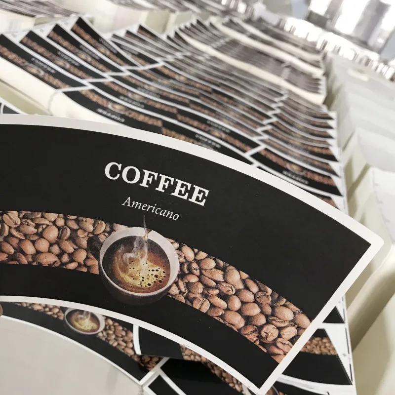 Custom Printed Single-Sided PE Coated Craft Bond Cup Offset Printing Cup Compatible Beverages Tea Wrapping Bulk Packed Food