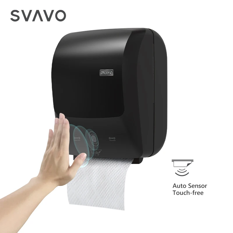Commercial smart wall hang dispensador de toallas de papel electric Sensor Tissue Box auto cut jumbo roll paper towel dispenser