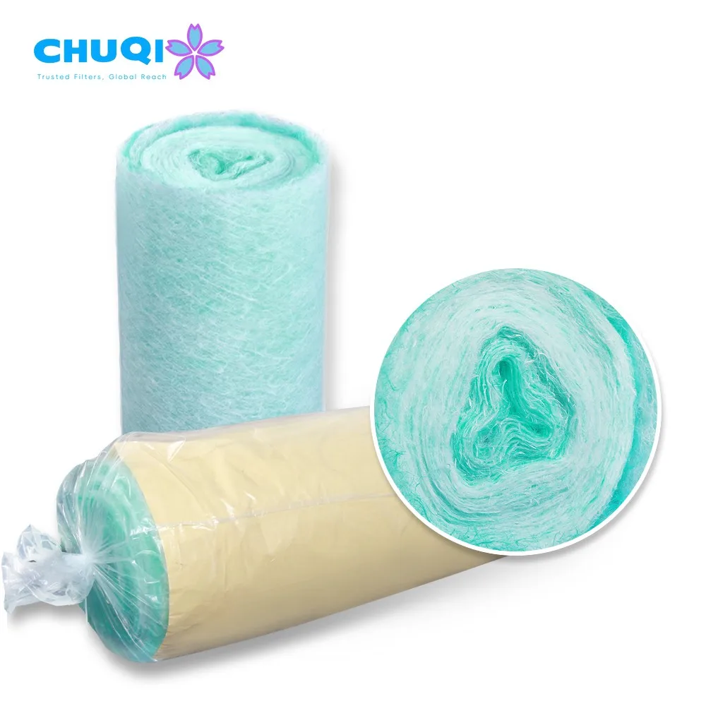 OEM Bulk Roll Panel Filter Fiberglass Paint Arrestor Glass Fibre Media Spray Booth Exhaust Filter for Lacquer Filtration Mats