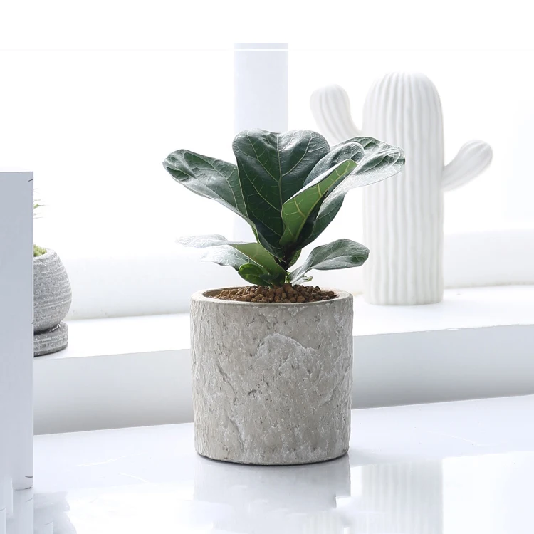 Rough texture home tabletop decorations concrete bonsai succulent plant pots garden supplies flower pot for plant flower
