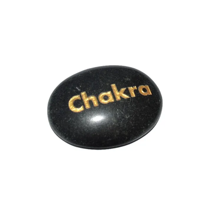 Get the Best Black Agate Chakra Engraved Stone : Supplier of
