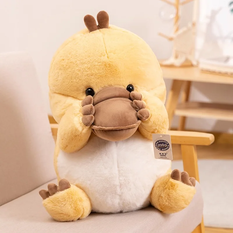 Shy platypus stuffed animal plush toys cute otter girls sleep pillow rag doll wholesale