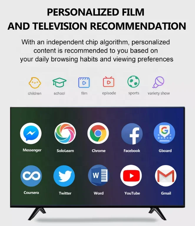 XINZY Wholesale Factory Price 32 40 50 65 70 75 85 inchtv stands  satellite tv receiver android smart tv