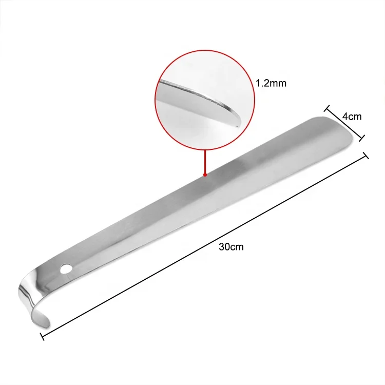 30CM stainless steel silver wholesale shoe horn