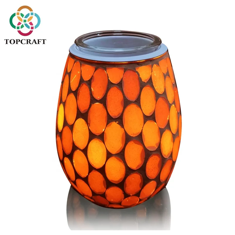 New mosaic lighting glass electric candle wax melter 13 colors for choose
