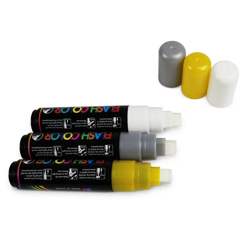 10mm Flat Waterproof Permanent Pen Acrylic Paint Pens For Car Tyre Metal