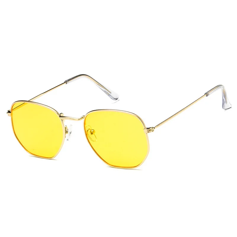 2021 Hexagon Sunglasses Women Brand Designer Square Sunglasses Men Metal Frame Driving Fishing Glasses