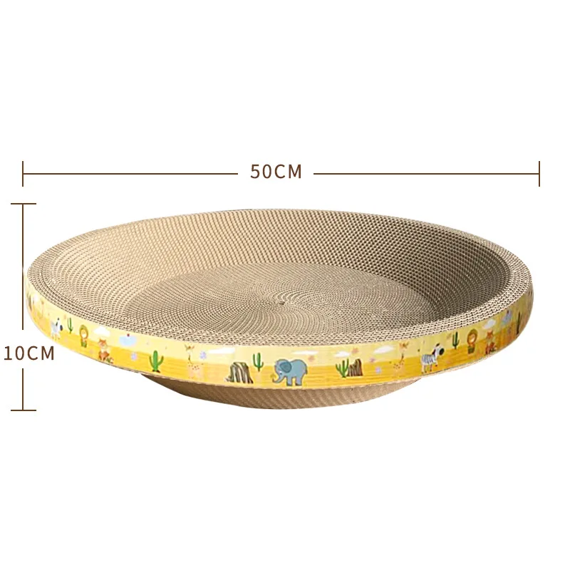 Top Ranking Cat Scratcher Cardboard Indoor Cats Grinding Claw Training Toy Corrugated Cat Scratching Lounge Pad Bed