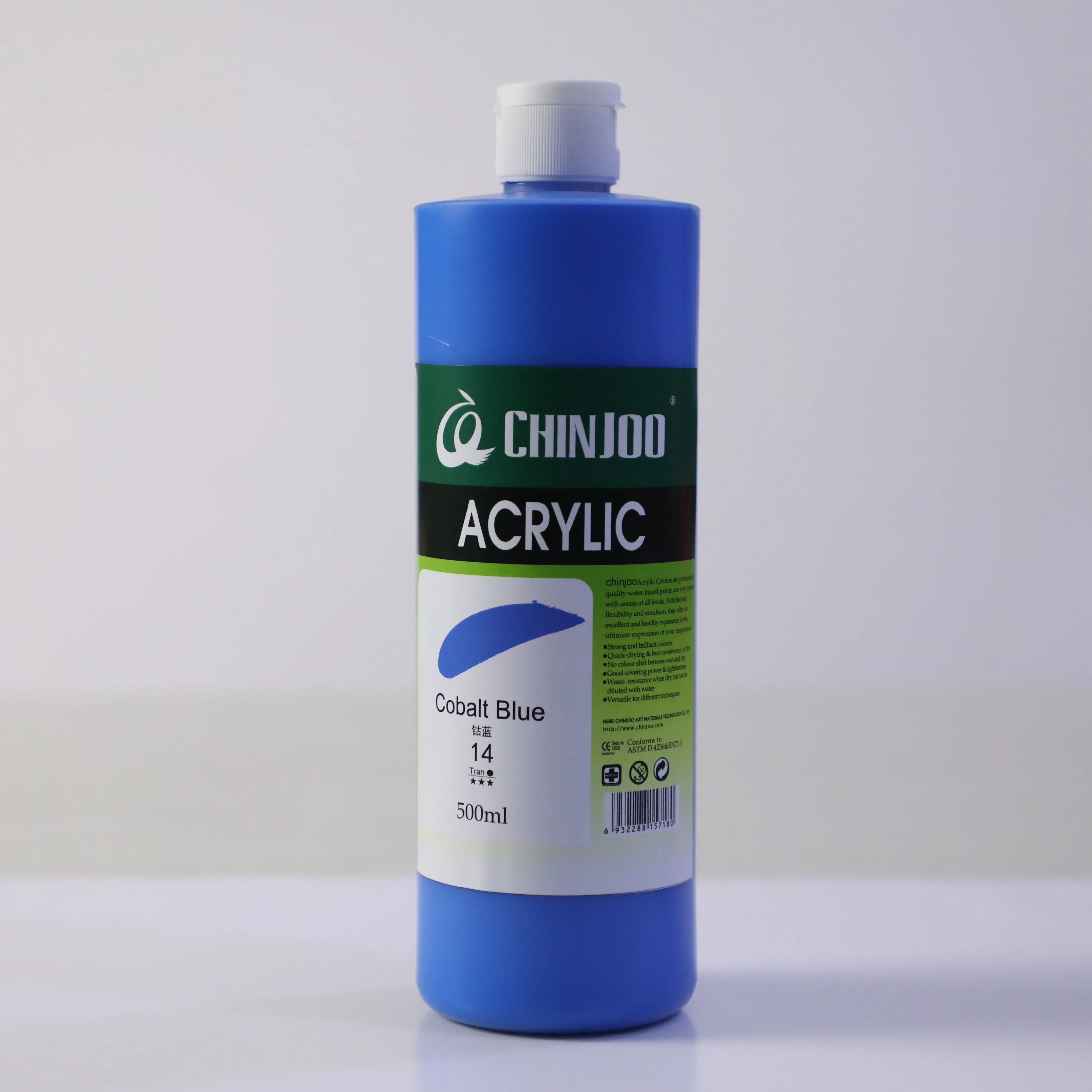 Wholesale Certificated Verified Supplier OEM 500ml Acrylic Color Paints Bottle For Art Painting